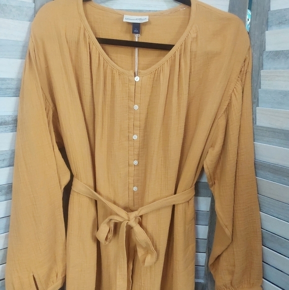 Women's Balloon Long Sleeve Tie-Front Shirtdress | Universal Thread | X Small - Picture 5 of 13